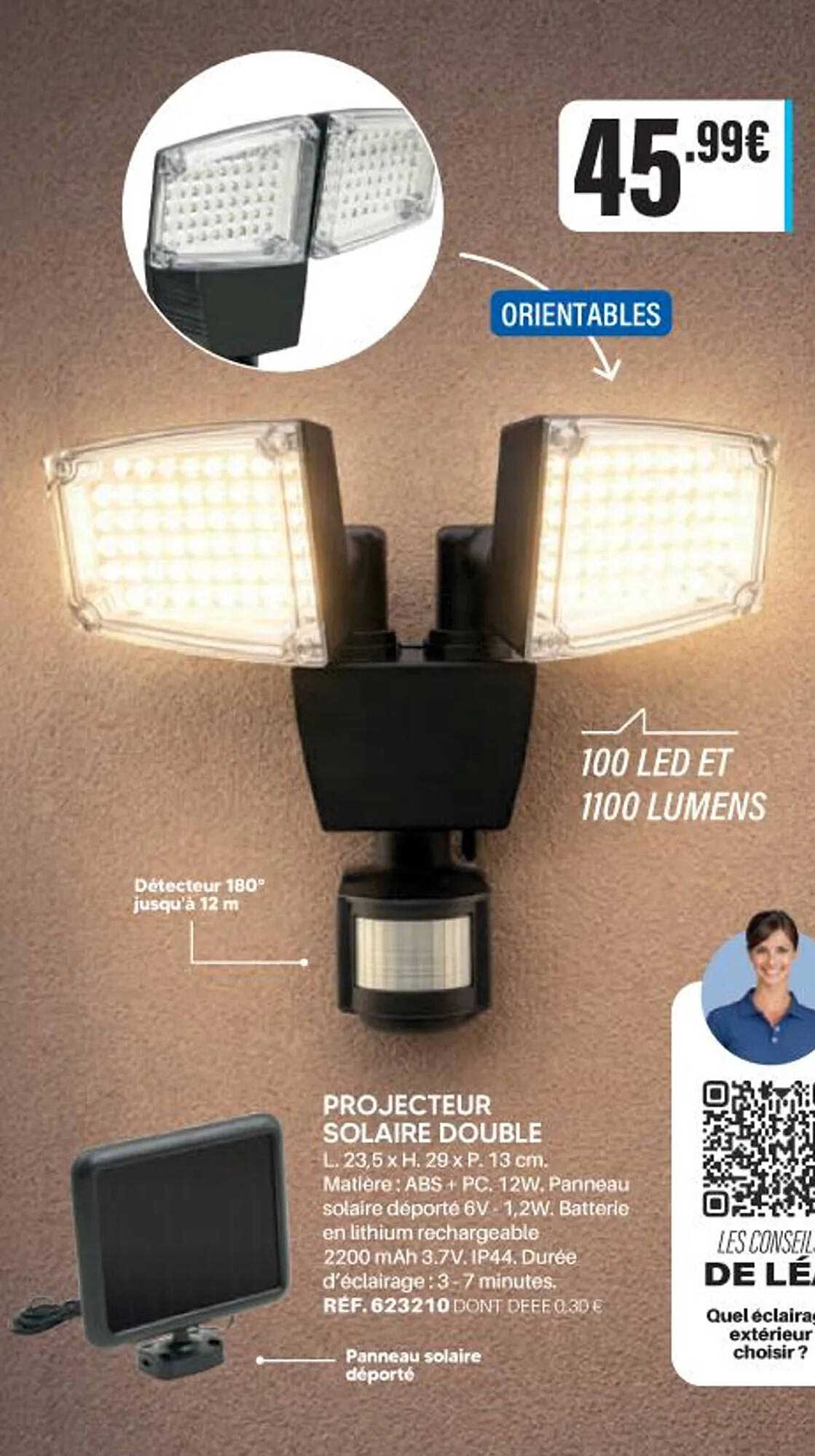 PROJECTEUR SOLAIRE DOUBLE