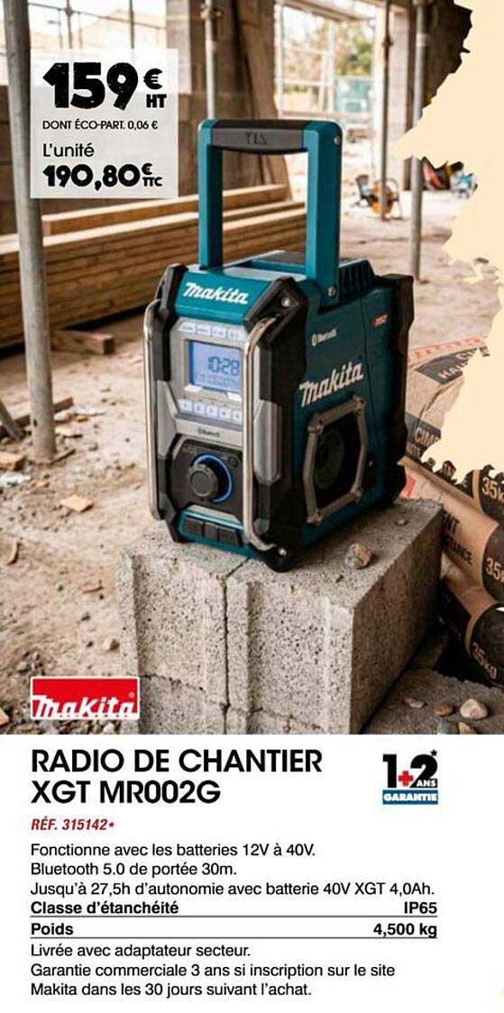 RADIO DE CHANTIER XGT MR002G
