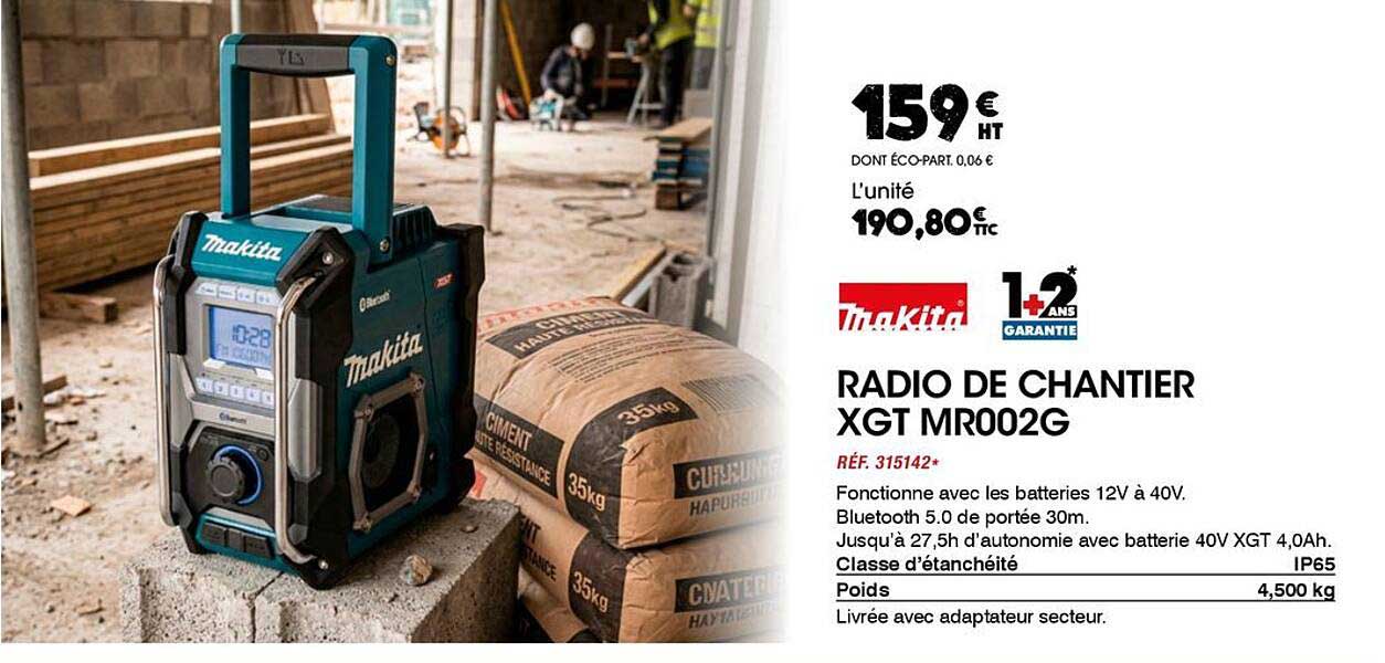 RADIO DE CHANTIER XGT MR002G