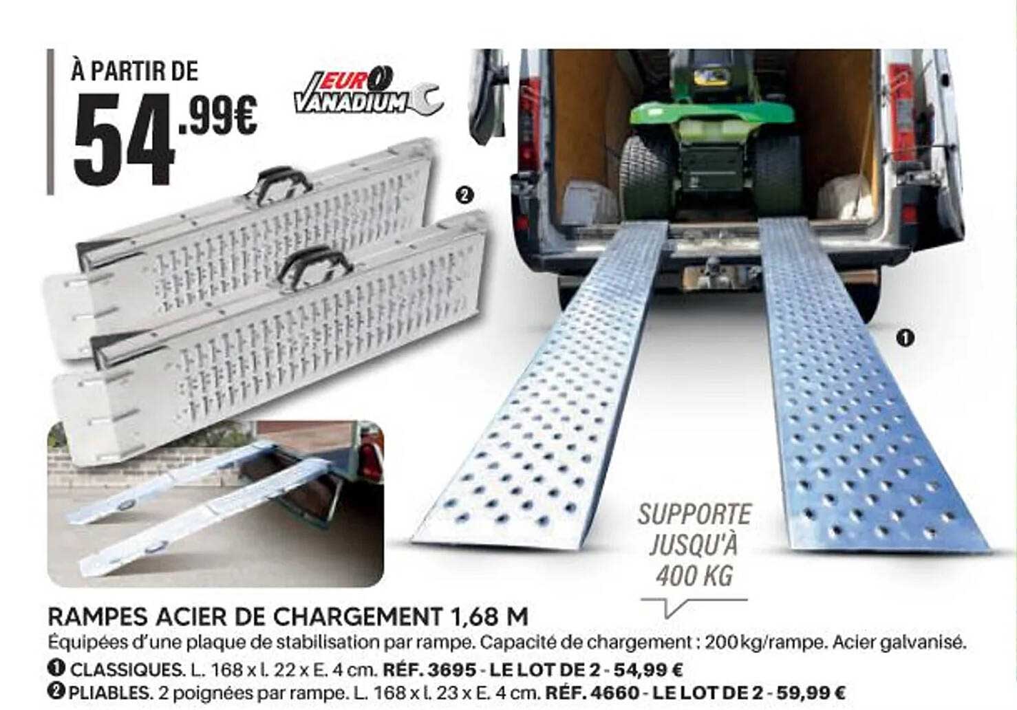 RAMPES ACIER DE CHARGEMENT 1,68 M