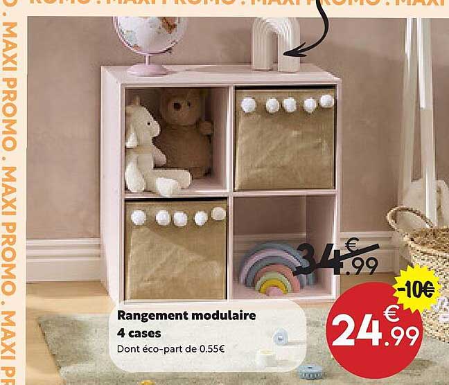 Rangement modulaire 4 cases