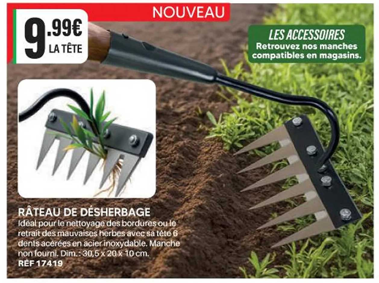 RÂTEAU DE DÉSHERBAGE