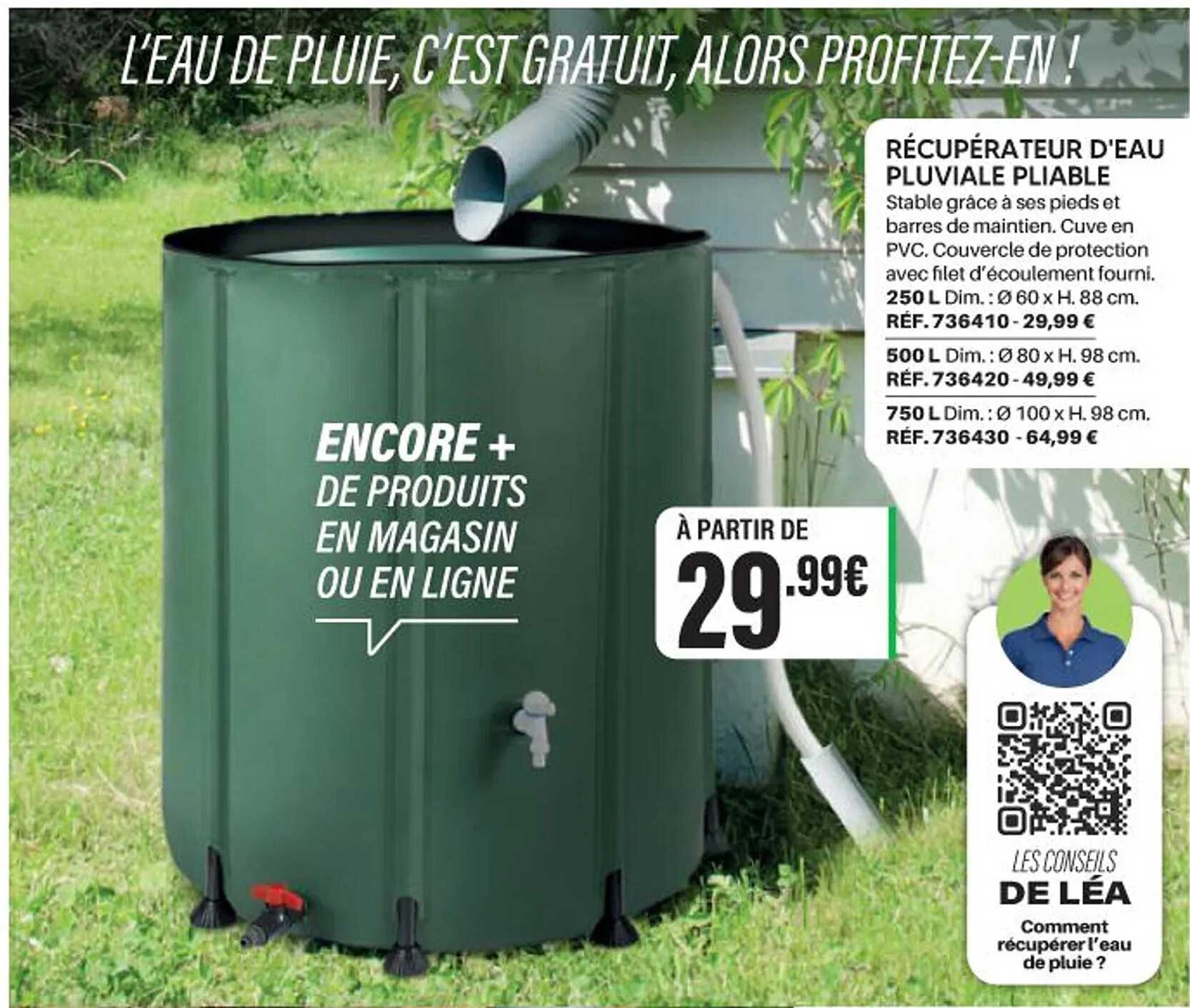 RÉCUPÉRATEUR D'EAU PLUVIALE PLIABLE