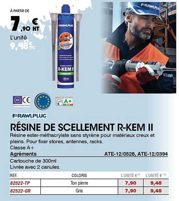RÉSINE DE SCELLEMENT R-KEM II