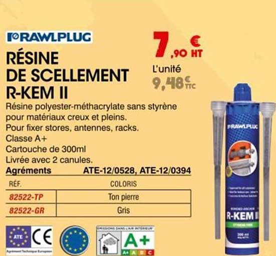 RÉSINE DE SCELLEMENT R-KEM II