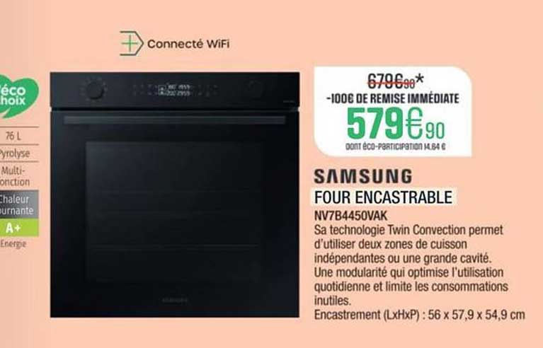 SAMSUNG FOUR ENCASTRABLE NV7B4450VAK