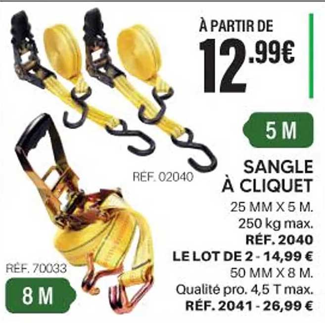 SANGLE À CLIQUET