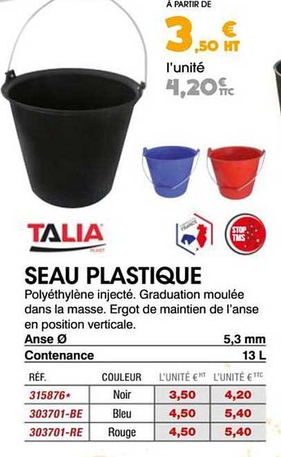 SEAU PLASTIQUE