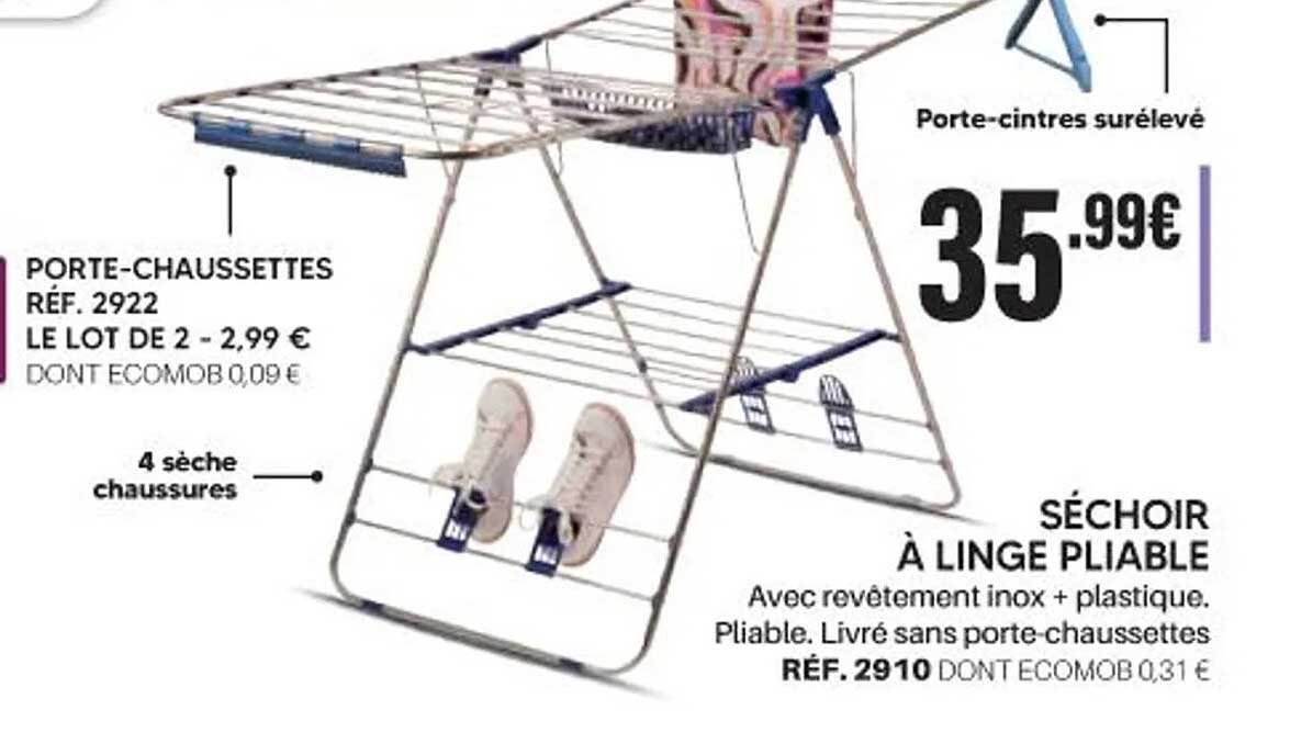 SÉCHOIR À LINGE PLIABLE