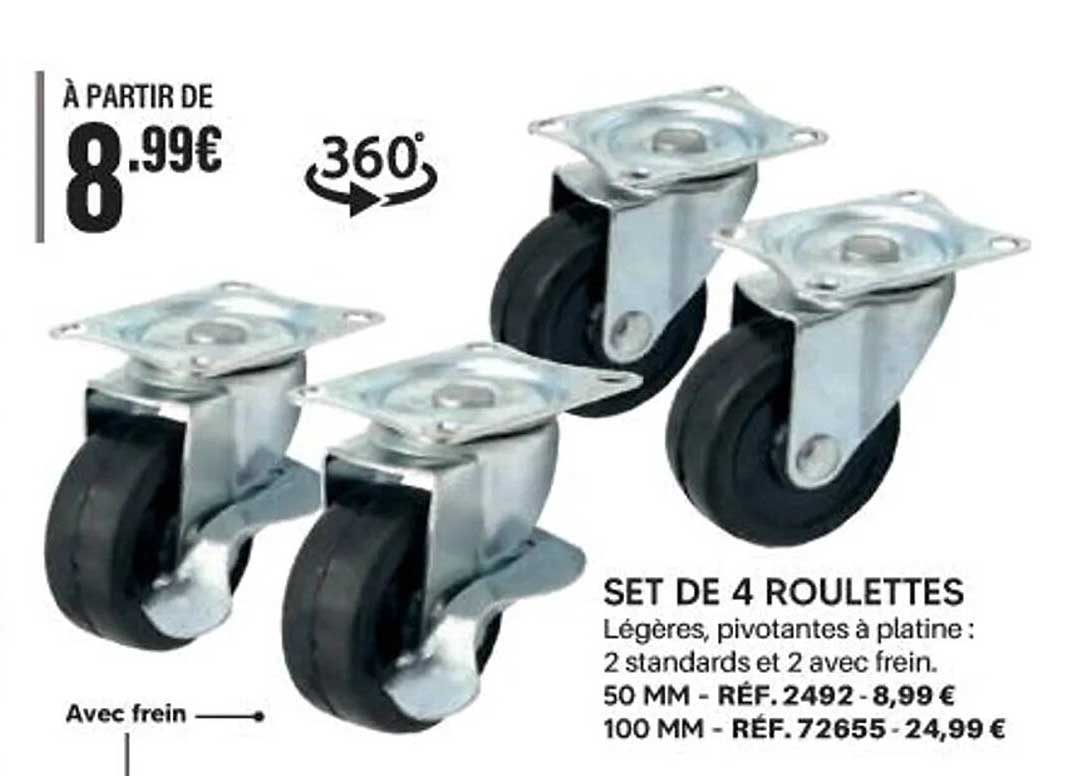 SET DE 4 ROULETTES