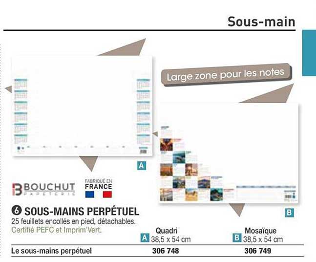 Sous-mains perpétuel