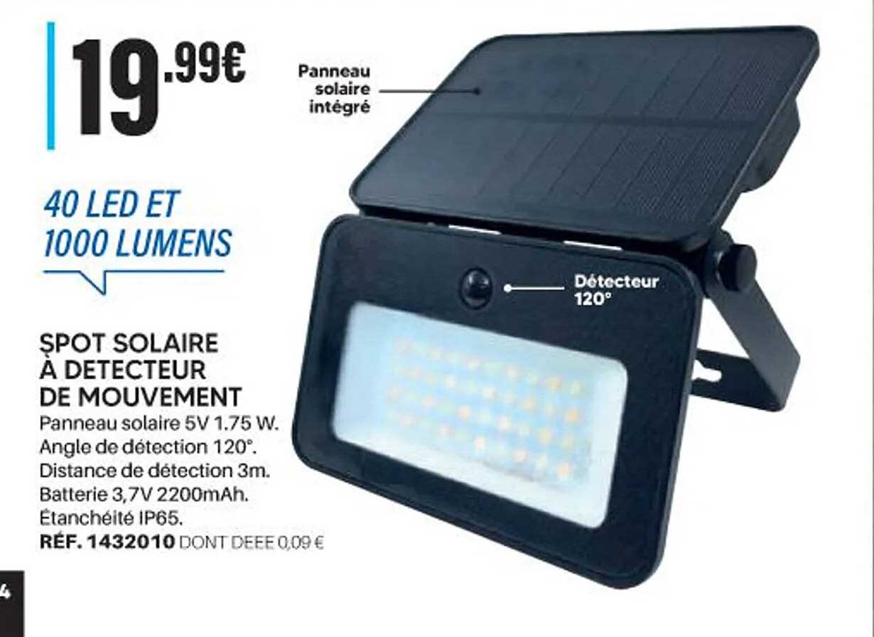 SPOT SOLAIRE À DÉTECTEUR DE MOUVEMENT