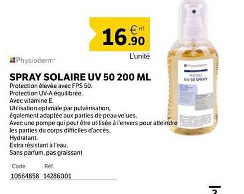 SPRAY SOLAIRE UV 50 200 ML