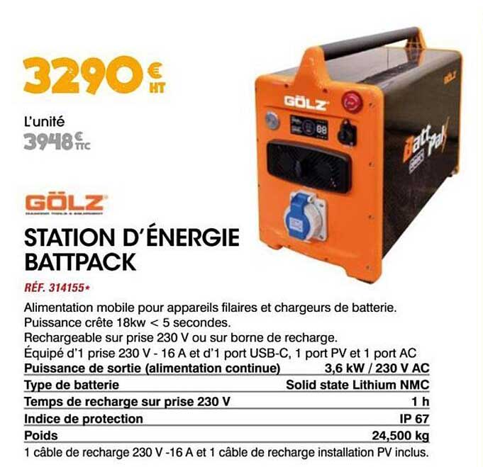 STATION D’ÉNERGIE BATTPACK