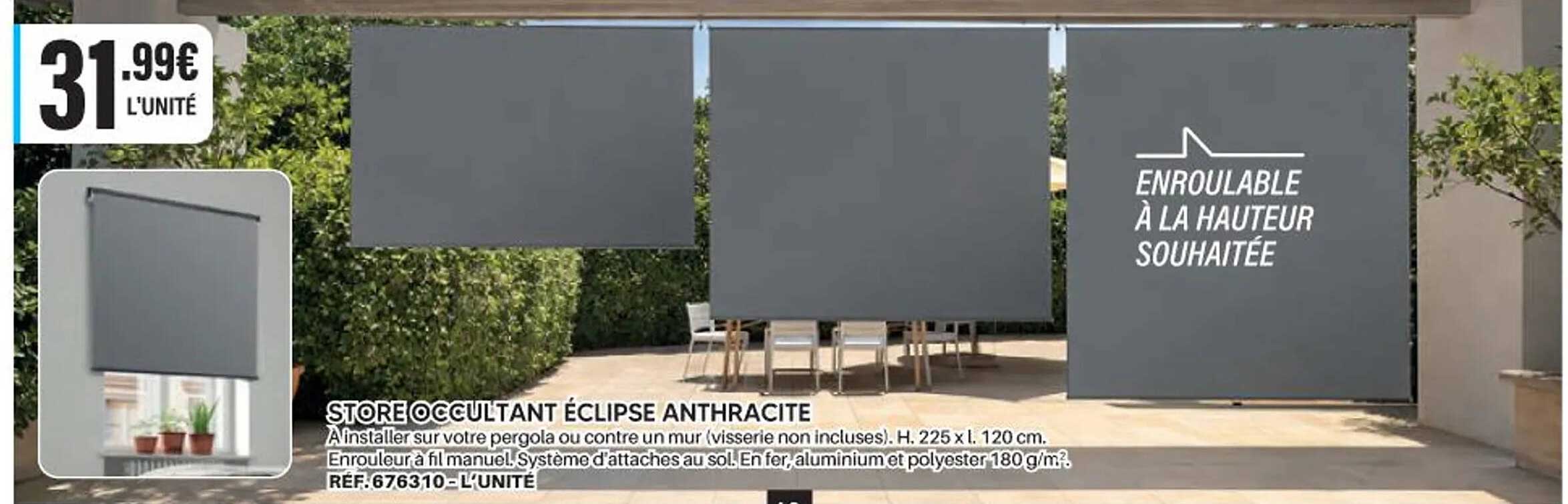 STORE OCCULTANT ÉCLIPSE ANTHRACITE