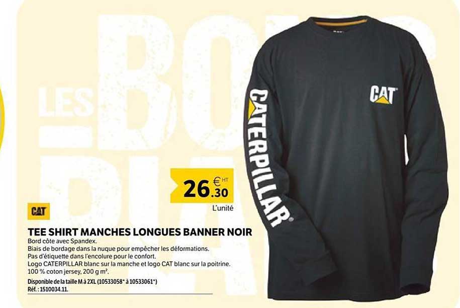 TEE SHIRT MANCHES LONGUES BANNER NOIR