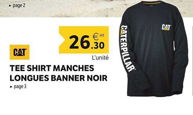 TEE SHIRT MANCHES LONGUES BANNER NOIR