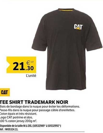 TEE SHIRT TRADEMARK NOIR