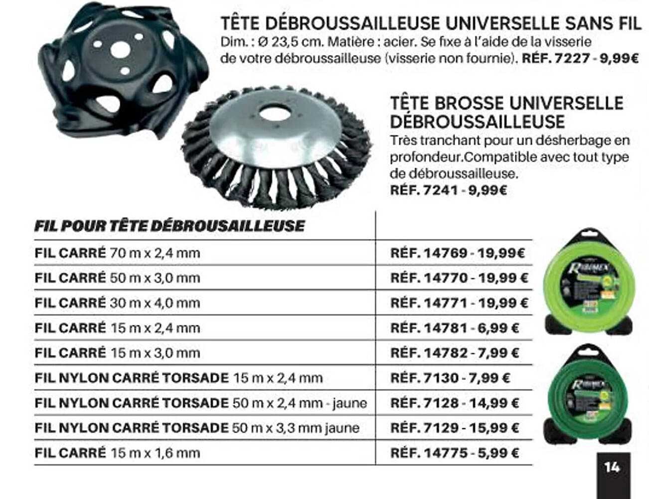 TÊTE DÉBROUSSAILLEUSE UNIVERSELLE SANS FIL