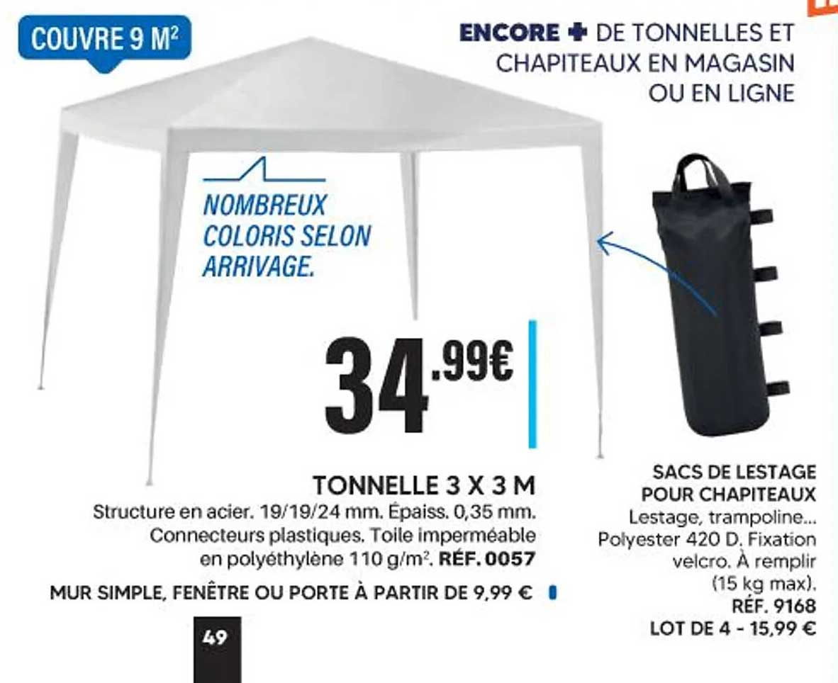 TONNELLE 3 X 3 M