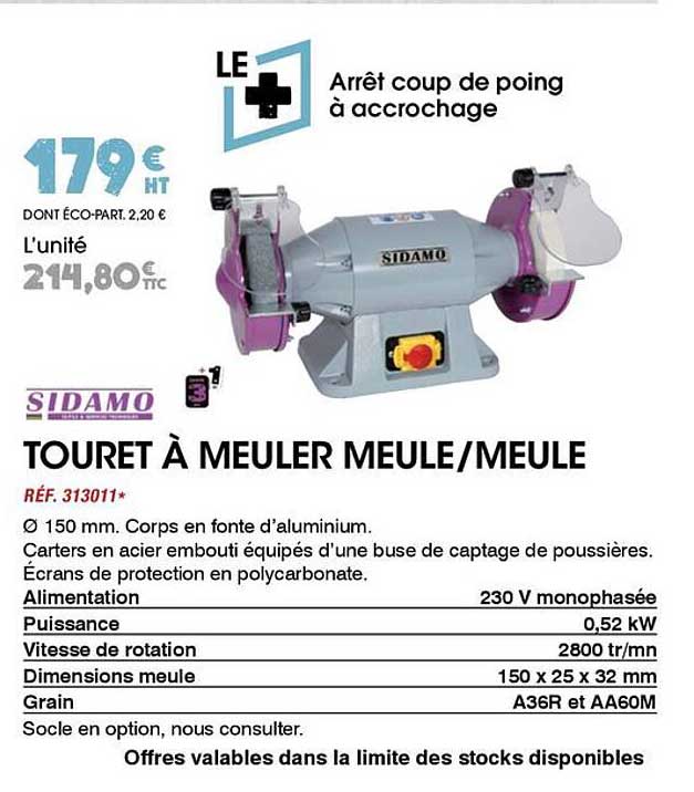 TOURET À MEULER MEULE/MEULE