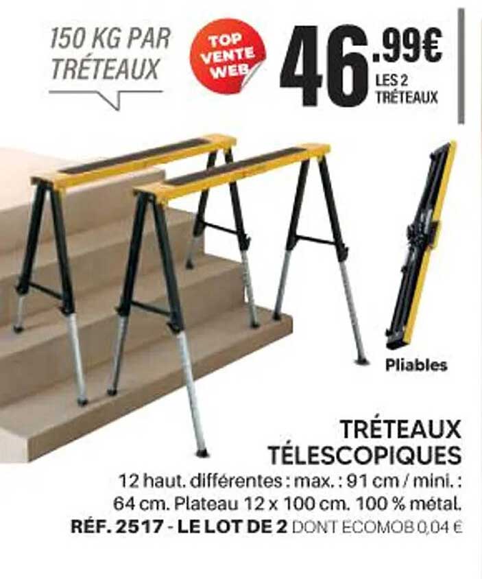 TRÉTEAUX TÉLESCOPIQUES