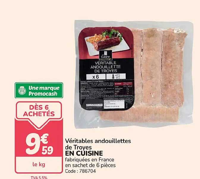 Véritables andouillettes de Troyes EN CUISINE