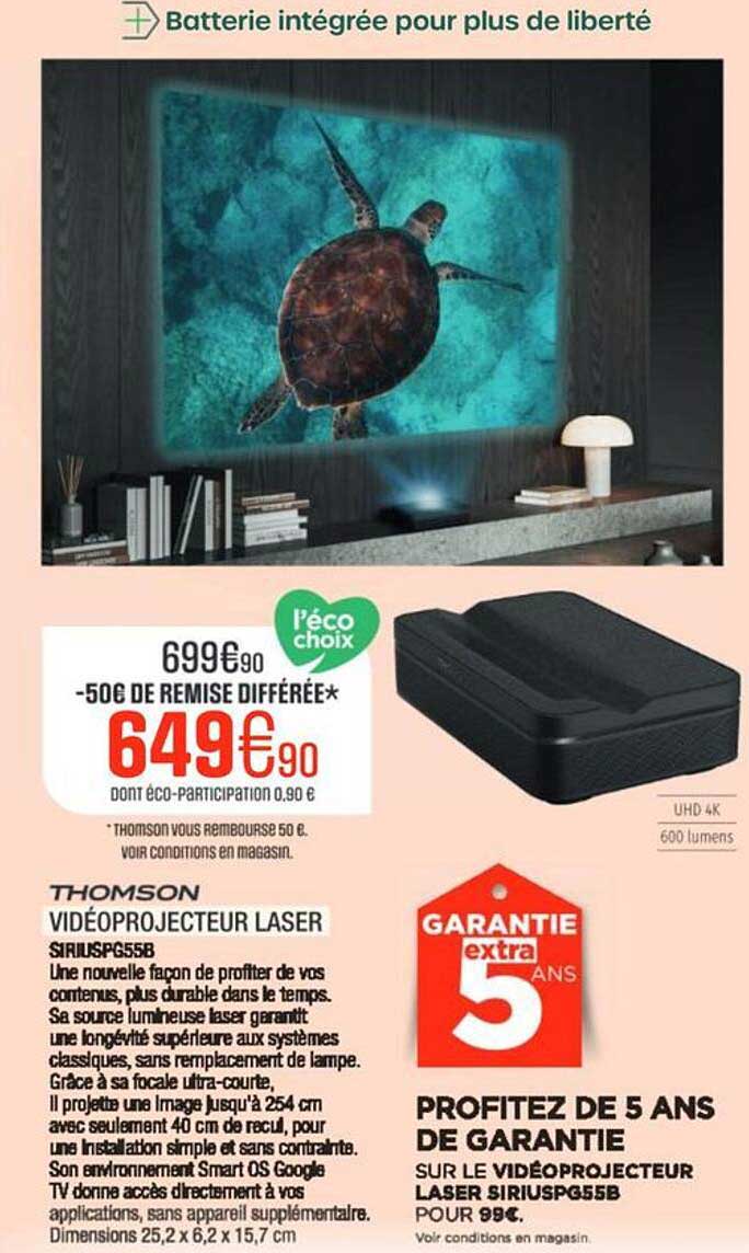 VIDÉOPROJECTEUR LASER SIRIUSPG55B