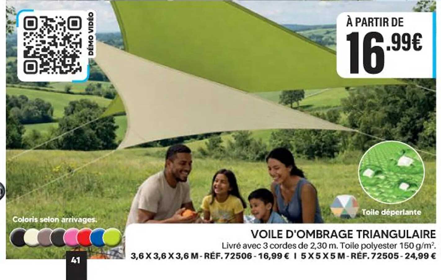 VOILE D'OMBRAGE TRIANGULAIRE
