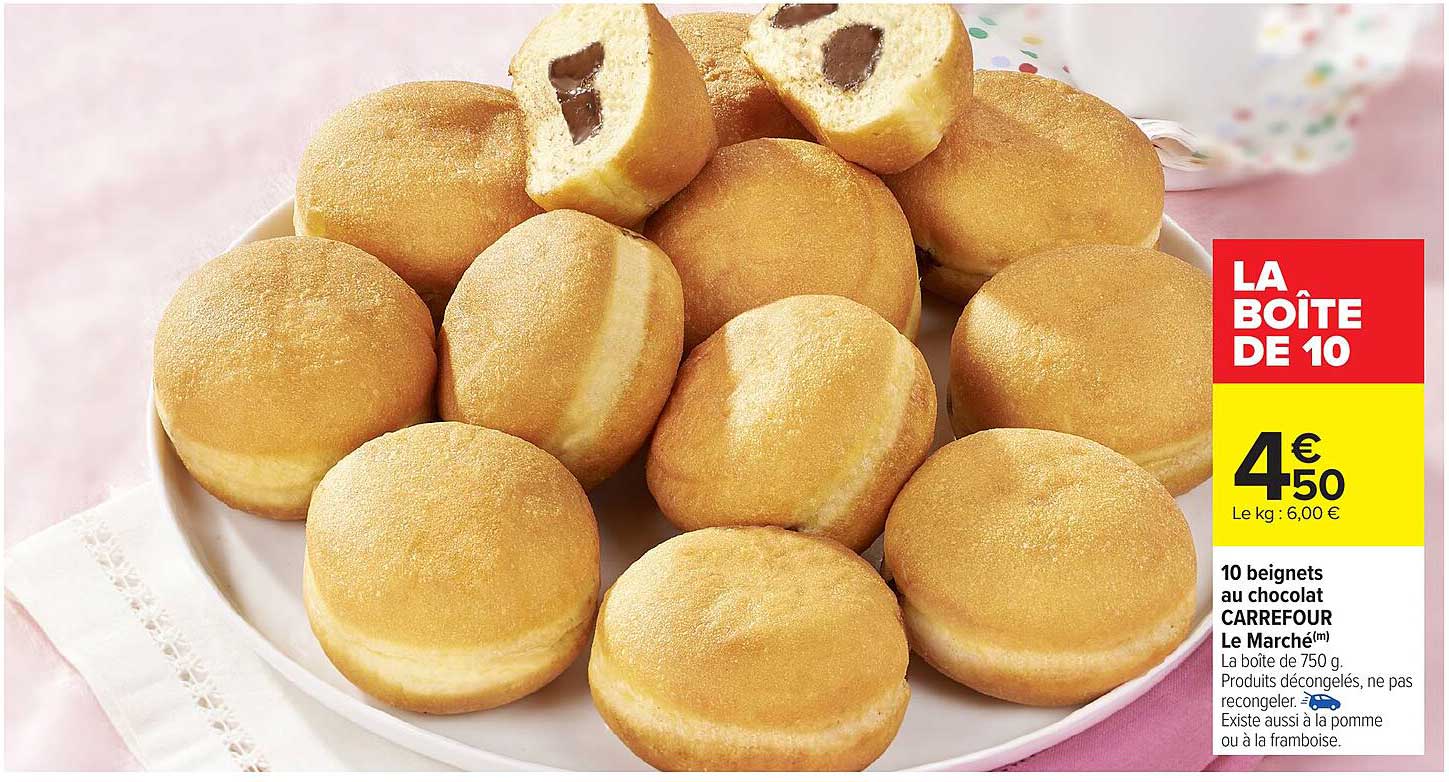 10 beignets au chocolat CARREFOUR