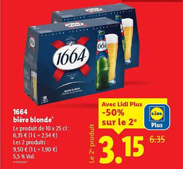 1664 bière blonde
