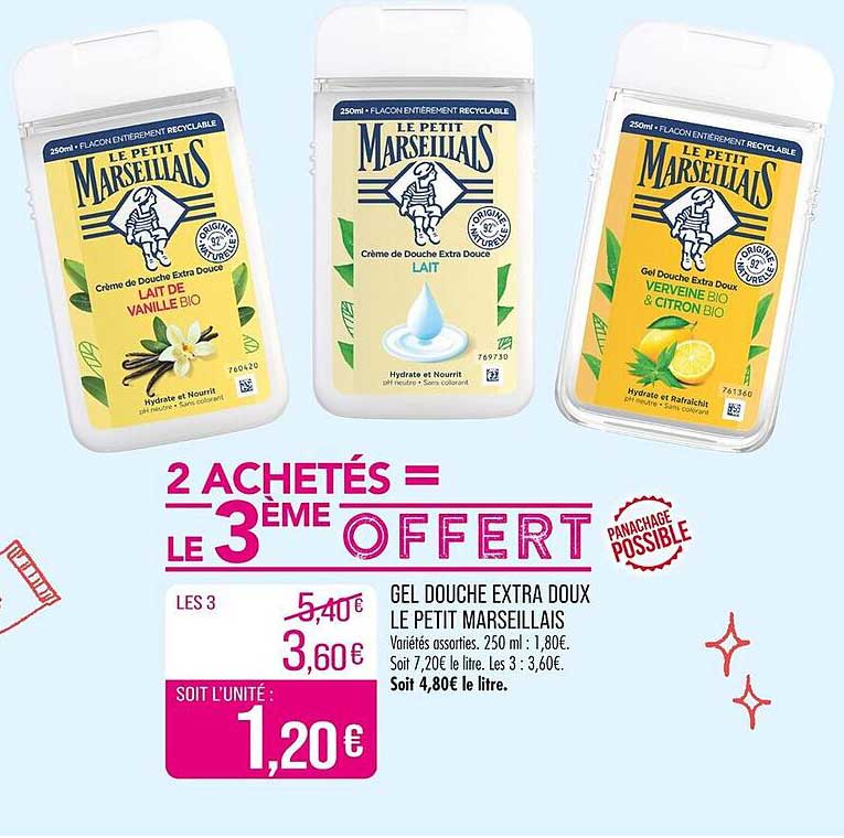 2 ACHETÉS = LE 3ÈME OFFERT