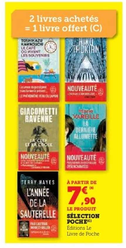 2 livres achetés = 1 livre offert (C)