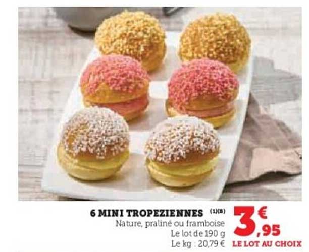 6 MINI TROPEZIENNES (1x18)
