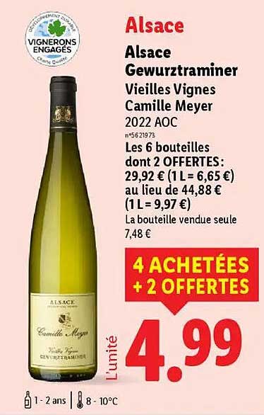 Alsace Gewurztraminer Vieilles Vignes Camille Meyer 2022 AOC