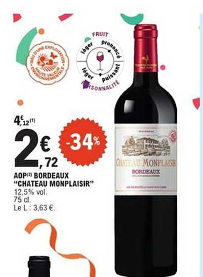 AOP Bordeaux "Château Monplaisir"
