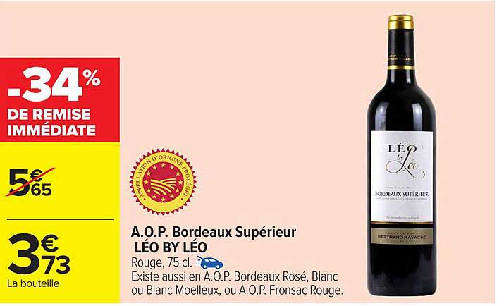 A.O.P. Bordeaux Supérieur LÉO BY LÉO