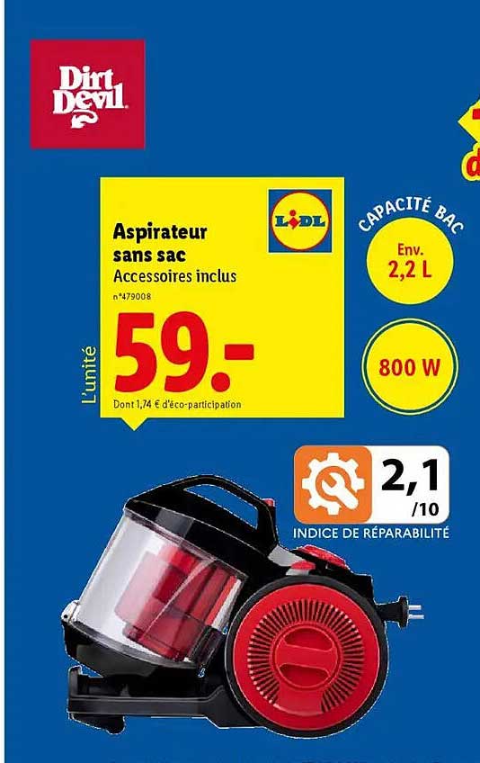 Aspirateur sans sac