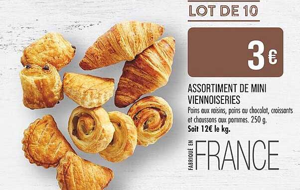 Assortiment de mini viennoiseries