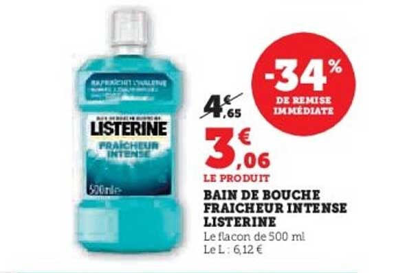 BAIN DE BOUCHE FRAICHEUR INTENSE LISTERINE