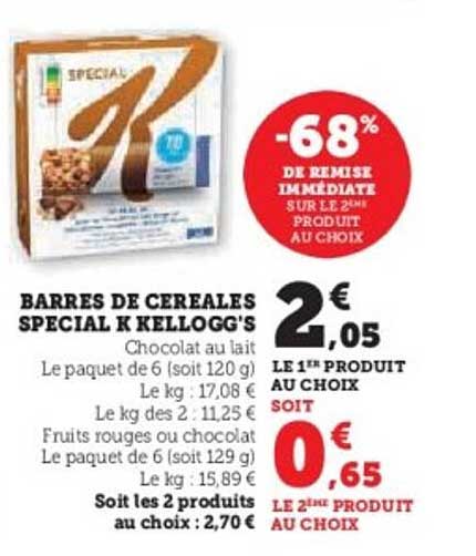 BARRES DE CEREALES SPECIAL K KELLOGG'S