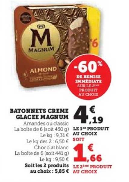 BATONNETS CREME GLACEE MAGNUM