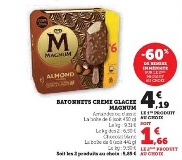 BATONNETS CREME GLACEE MAGNUM