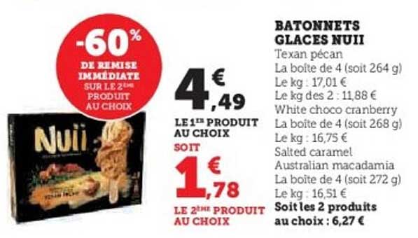 BATONNETS GLACES NUII
