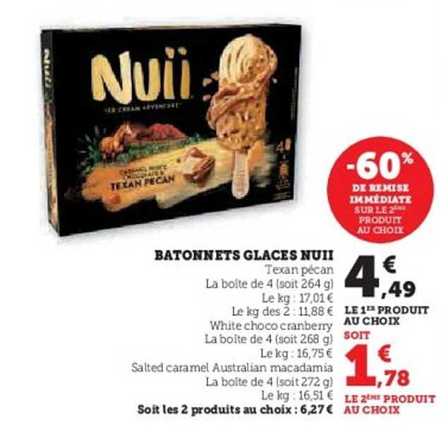 BATONNETS GLACES NUII