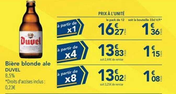 Bière blonde ale DUVEL