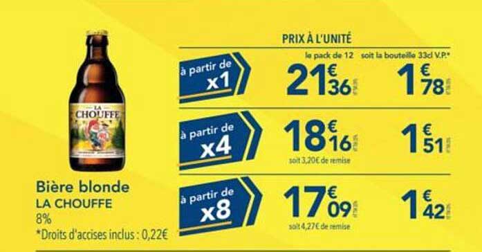 Bière blonde LA CHOUFFE 8%