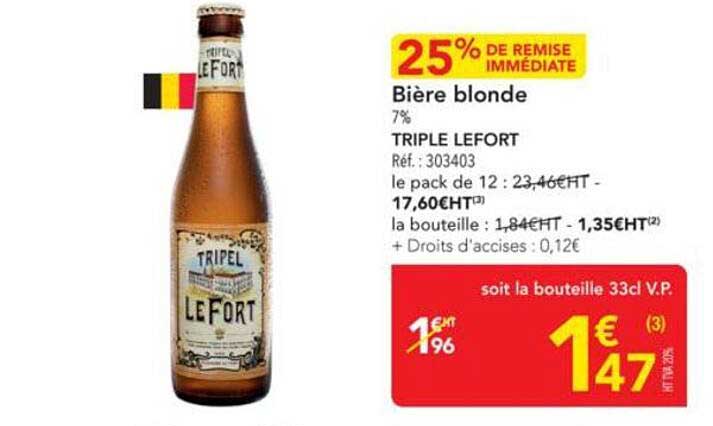 Bière blonde - TRIPLE LEFORT