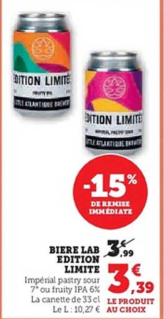 BIÈRE LAB ÉDITION LIMITÉE