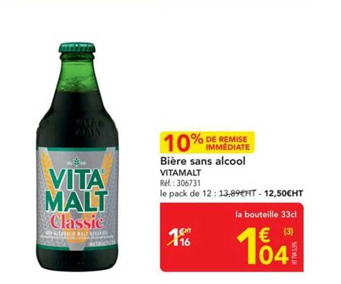 Bière sans alcool VITAMALT